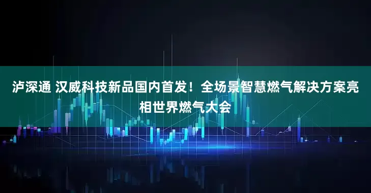 泸深通 汉威科技新品国内首发！全场景智慧燃气解决方案亮相世界燃气大会